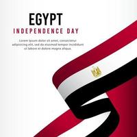 de viering van de onafhankelijkheidsdag van egypte, banner decorontwerp vector sjabloonillustratie