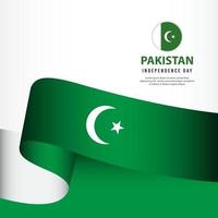 de viering van de onafhankelijkheidsdag van pakistan, banner decorontwerp vector sjabloonillustratie