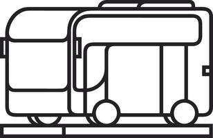 bus vervoer symbool icoon vector afbeelding. illustratie van de silhouet bus vervoer openbaar reizen ontwerp afbeelding. eps 10