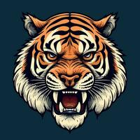 tijger hoofd mascotte logo vector illustratie