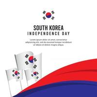 Zuid-Korea Onafhankelijkheidsdag viering creatief ontwerp illustratie vector sjabloon