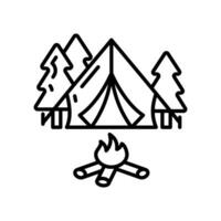 camping icoon in vector. illustratie vector