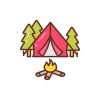 camping icoon in vector. illustratie vector