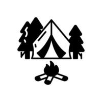 camping icoon in vector. illustratie vector