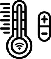 thermometer geneeskunde icoon symbool beeld vector. illustratie van de temperatuur verkoudheid en heet meten gereedschap ontwerp afbeelding.eps 10 vector