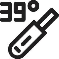 thermometer geneeskunde icoon symbool beeld vector. illustratie van de temperatuur verkoudheid en heet meten gereedschap ontwerp afbeelding.eps 10 vector