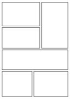 manga storyboard lay-out a4 sjabloon voor snel creëren papieren en grappig boek stijl bladzijde 15 vector
