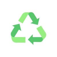 recycling vector egale kleur pictogram. nul afval, duurzaam levensstijl silhouet symbool op witte ruimte. verantwoord consumeren. illustraties in cartoonstijl voor mobiele app. geïsoleerde rgb illustratie