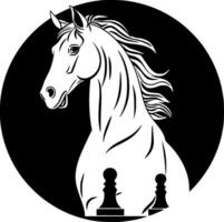 schaken, zwart en wit vector illustratie