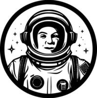 astronaut, minimalistische en gemakkelijk silhouet - vector illustratie