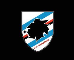 uc sampdoria club logo symbool serie een Amerikaans voetbal calcio Italië abstract ontwerp vector illustratie met zwart achtergrond