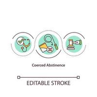 gedwongen onthouding concept icoon. drugsrehabilitatiestrategie. proces van verslavingsbehandeling abstracte idee dunne lijn illustratie. vector geïsoleerde omtrek kleur tekening. bewerkbare streek