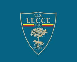 lecce club symbool logo serie een Amerikaans voetbal calcio Italië abstract ontwerp vector illustratie met blauw achtergrond