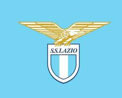 lazio club logo symbool serie een Amerikaans voetbal calcio Italië abstract ontwerp vector illustratie met cyaan achtergrond