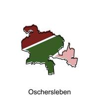 kaart van schersleben meetkundig kleurrijk illustratie ontwerp sjabloon, Duitsland land kaart Aan wit achtergrond vector