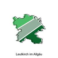 leutkirch im allgau stad kaart. vector kaart van Duitse land ontwerp sjabloon met schets grafisch kleurrijk stijl Aan wit achtergrond