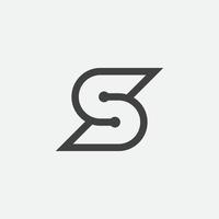 letter s eerste logo-ontwerp vector