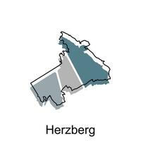 herzberg wereld kaart vector ontwerp sjabloon, grafisch stijl geïsoleerd Aan wit achtergrond, geschikt voor uw bedrijf