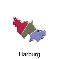 harburg stad kaart illustratie. vereenvoudigd kaart van Duitsland land vector ontwerp sjabloon