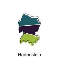 hartenstein stad kaart illustratie. vereenvoudigd kaart van Duitsland land vector ontwerp sjabloon