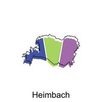 heimbach stad kaart illustratie. vereenvoudigd kaart van Duitsland land vector ontwerp sjabloon