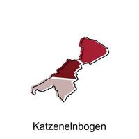 vector kaart van katzenelnbogen. borders van voor uw infografisch. vector illustratie ontwerp sjabloon