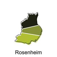 kaart stad van Rosenheim illustratie ontwerp sjabloon Aan wit achtergrond, geschikt voor uw bedrijf vector