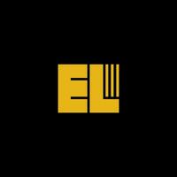 alfabet brieven initialen monogram logo el le e l vector luxe ontwerp