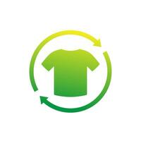 recycling kleren icoon met een t-shirt vector