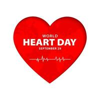 wereld hart dag ontwerp, september 29. hart zorg achtergrond. vector illustratie