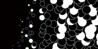 donkerblauwe vectorlay-out met cirkels. kleurrijke illustratie met gradiëntstippen in aardstijl. patroon voor boekjes, folders. vector