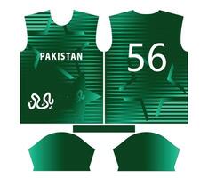 Pakistan krekel team sport- kind ontwerp of Pakistan krekel Jersey ontwerp vector