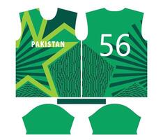 Pakistan krekel team sport- kind ontwerp of Pakistan krekel Jersey ontwerp vector