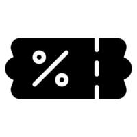 voucher glyph-pictogram vector