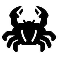 krab glyph icoon vector