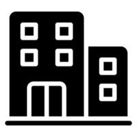 glyph-pictogram voor kantoorgebouw vector