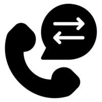 telefoongesprek glyph-pictogram vector