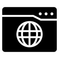 glyph-pictogram voor wereldwijd nieuws vector