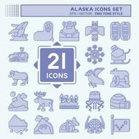 icoon reeks Alaska. verwant naar onderwijs symbool. twee toon stijl. gemakkelijk ontwerp bewerkbaar. gemakkelijk illustratie vector
