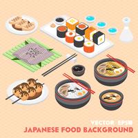 illustratie van info grafische Japans eten concept vector