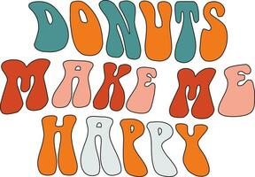 grappig donut t-shirt ontwerp het dossier vector