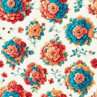 bloemen naadloos patroon digitaal afdrukken patroon ontwerp textiel digitaal afdrukken vector