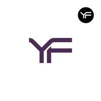 brief yf monogram logo ontwerp vector