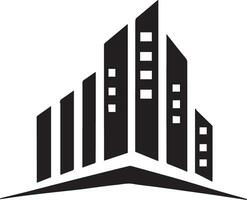 gebouw logo vector silhouet illustratie