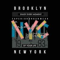 Brooklyn nieuw york abstract, typografie ontwerp vector, grafisch illustratie, voor t overhemd vector