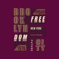 Brooklyn nieuw york stad tekst kader typografie vector, abstract grafisch, illustratie, voor afdrukken t overhemd vector