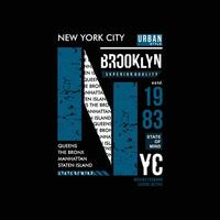 nieuw york stad tekst kader typografie vector, abstract grafisch, illustratie, voor afdrukken t overhemd vector