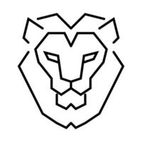 leeuw icoon, symbool, teken lijn stijl vector