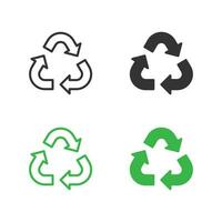 recycle en ecologie icoon vector. lineair en gevulde stijl teken voor mobiel concept en web ontwerp. vector
