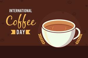 vector Internationale dag van koffie ontwerp